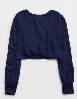 OFFLINE By Aerie Stretch Flex Terry Cinched Front Crewneck
