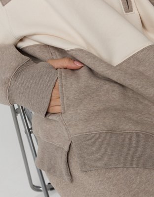 OFFLINE By Aerie Cloud Fleece Quarter Zip Sweatshirt