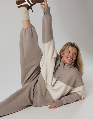 OFFLINE By Aerie Cloud Fleece Quarter Zip Sweatshirt