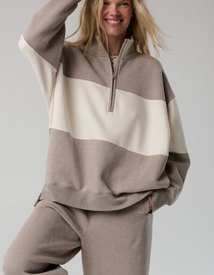OFFLINE By Aerie Cloud Fleece Quarter Zip Sweatshirt