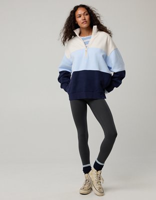 OFFLINE By Aerie Cloud Fleece Quarter Zip Sweatshirt
