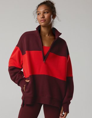 OFFLINE By Aerie Cloud Fleece Quarter Zip Sweatshirt