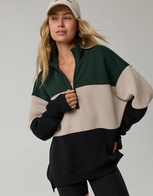 OFFLINE By Aerie Cloud Fleece Quarter Zip Sweatshirt 