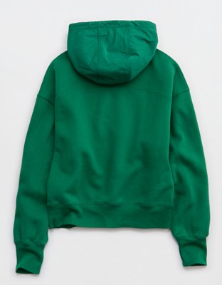 OFFLINE By Aerie Cloud Fleece Aqua Nylon Hoodie
