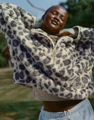 OFFLINE By Aerie Sherpa Quarter Zip Jacket