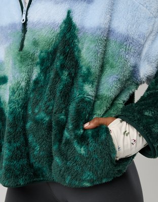 OFFLINE By Aerie Sherpa Quarter Zip Jacket