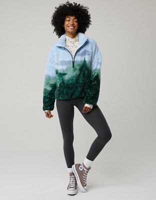 OFFLINE By Aerie Sherpa Quarter Zip Jacket