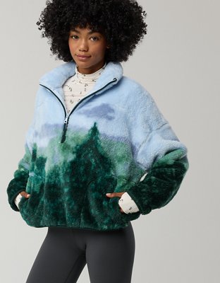 OFFLINE By Aerie Sherpa Quarter Zip Jacket