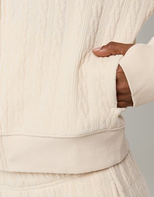 OFFLINE By Aerie Cable Lounge Full Zip