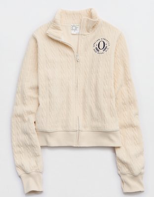 OFFLINE By Aerie Cable Lounge Full Zip