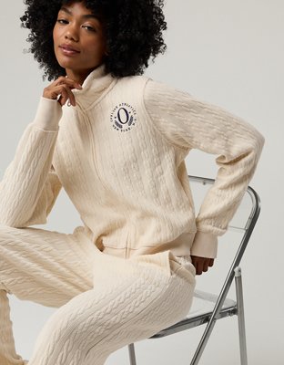 OFFLINE By Aerie Cable Lounge Full Zip