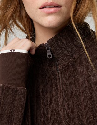 OFFLINE By Aerie Cable Lounge Full Zip