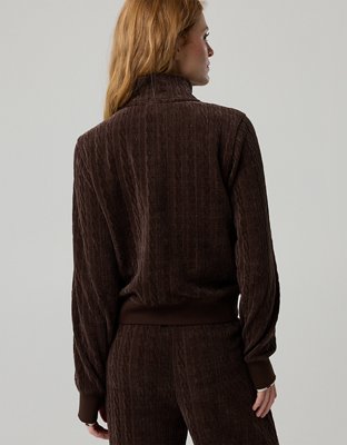 OFFLINE By Aerie Cable Lounge Full Zip