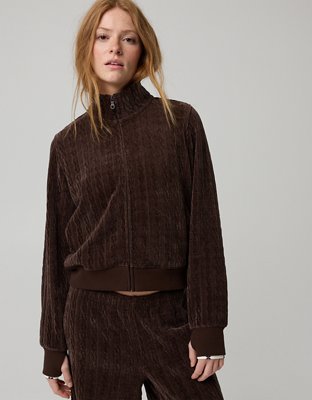 OFFLINE By Aerie Cable Lounge Full Zip