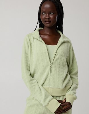 OFFLINE By Aerie Cable Lounge Full Zip