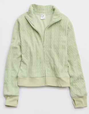 OFFLINE By Aerie Cable Lounge Full Zip