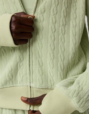 OFFLINE By Aerie Cable Lounge Full Zip