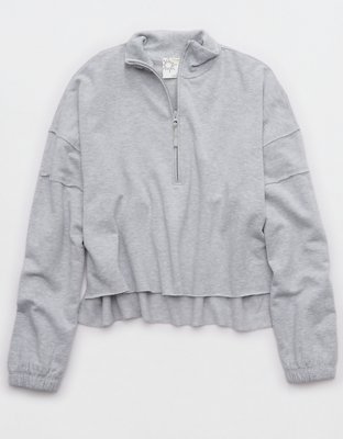 OFFLINE By Aerie OTT Seamed Quarter Zip Sweatshirt