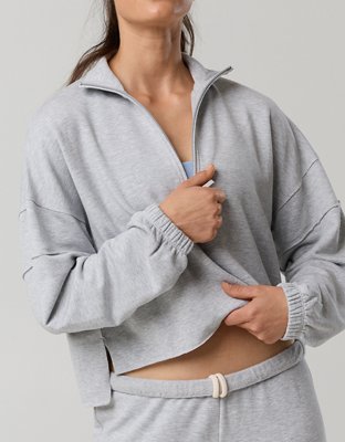 OFFLINE By Aerie OTT Seamed Quarter Zip Sweatshirt