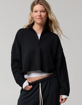 OFFLINE By Aerie OTT Seamed Quarter Zip Sweatshirt