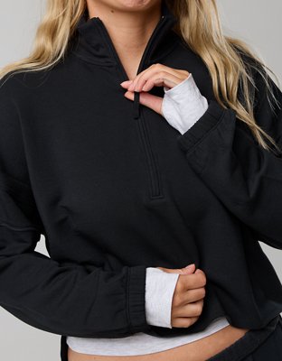 OFFLINE By Aerie OTT Seamed Quarter Zip Sweatshirt