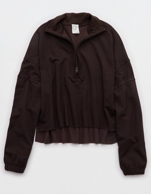 OFFLINE By Aerie OTT Seamed Quarter Zip Sweatshirt