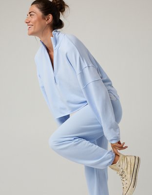 OFFLINE By Aerie OTT Seamed Quarter Zip Sweatshirt