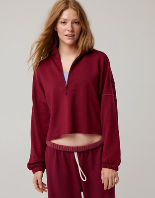 OFFLINE By Aerie OTT Seamed Quarter Zip Sweatshirt