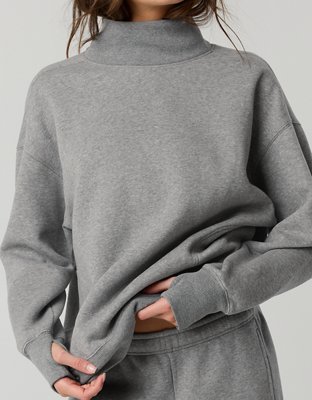 OFFLINE By Aerie Cloud Fleece Oversized Mockneck Sweatshirt | OFFLINE