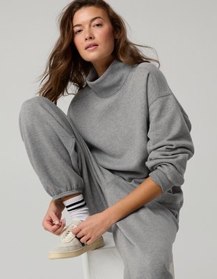 OFFLINE By Aerie Cloud Fleece Oversized Mockneck Sweatshirt