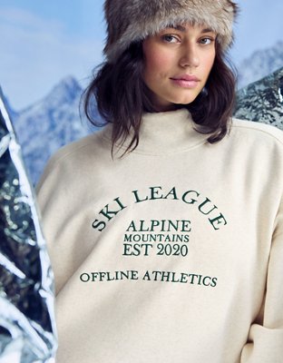 OFFLINE By Aerie Cloud Fleece Oversized Mockneck Sweatshirt