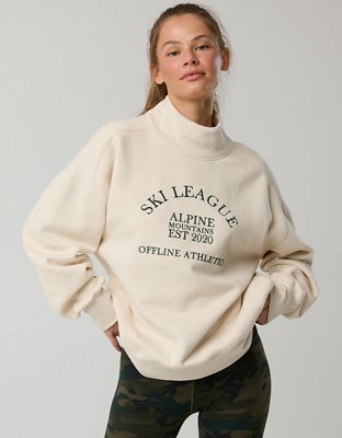 OFFLINE By Aerie Cloud Fleece Oversized Mockneck Sweatshirt