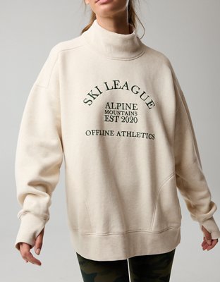 OFFLINE By Aerie Cloud Fleece Oversized Mockneck Sweatshirt