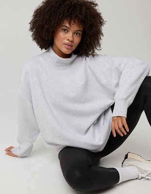 OFFLINE By Aerie Cloud Fleece Oversized Mockneck Sweatshirt