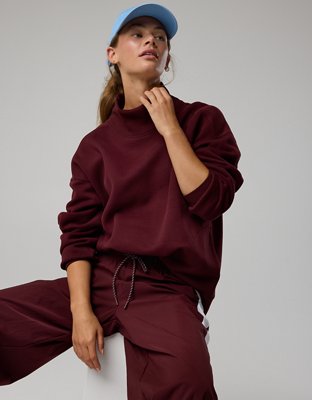 OFFLINE By Aerie Cloud Fleece Oversized Mockneck Sweatshirt