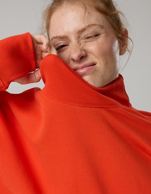 OFFLINE By Aerie Cloud Fleece Oversized Mockneck Sweatshirt