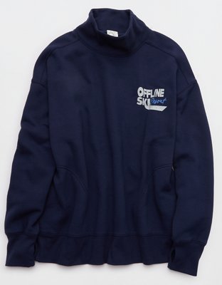 OFFLINE By Aerie Cloud Fleece Oversized Mockneck Sweatshirt