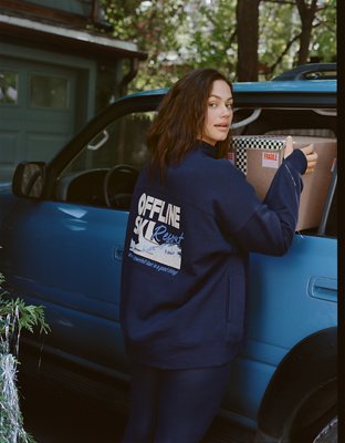 OFFLINE By Aerie Cloud Fleece Oversized Mockneck Sweatshirt