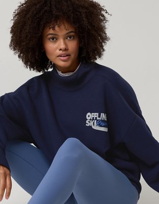 OFFLINE By Aerie Cloud Fleece Oversized Mockneck Sweatshirt