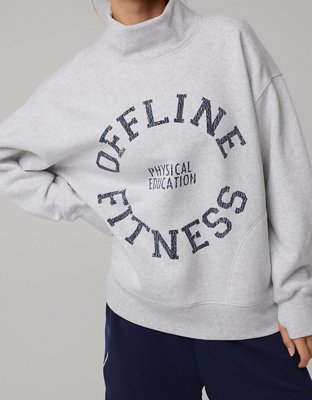 OFFLINE By Aerie Cloud Fleece Oversized Mockneck Sweatshirt | OFFLINE