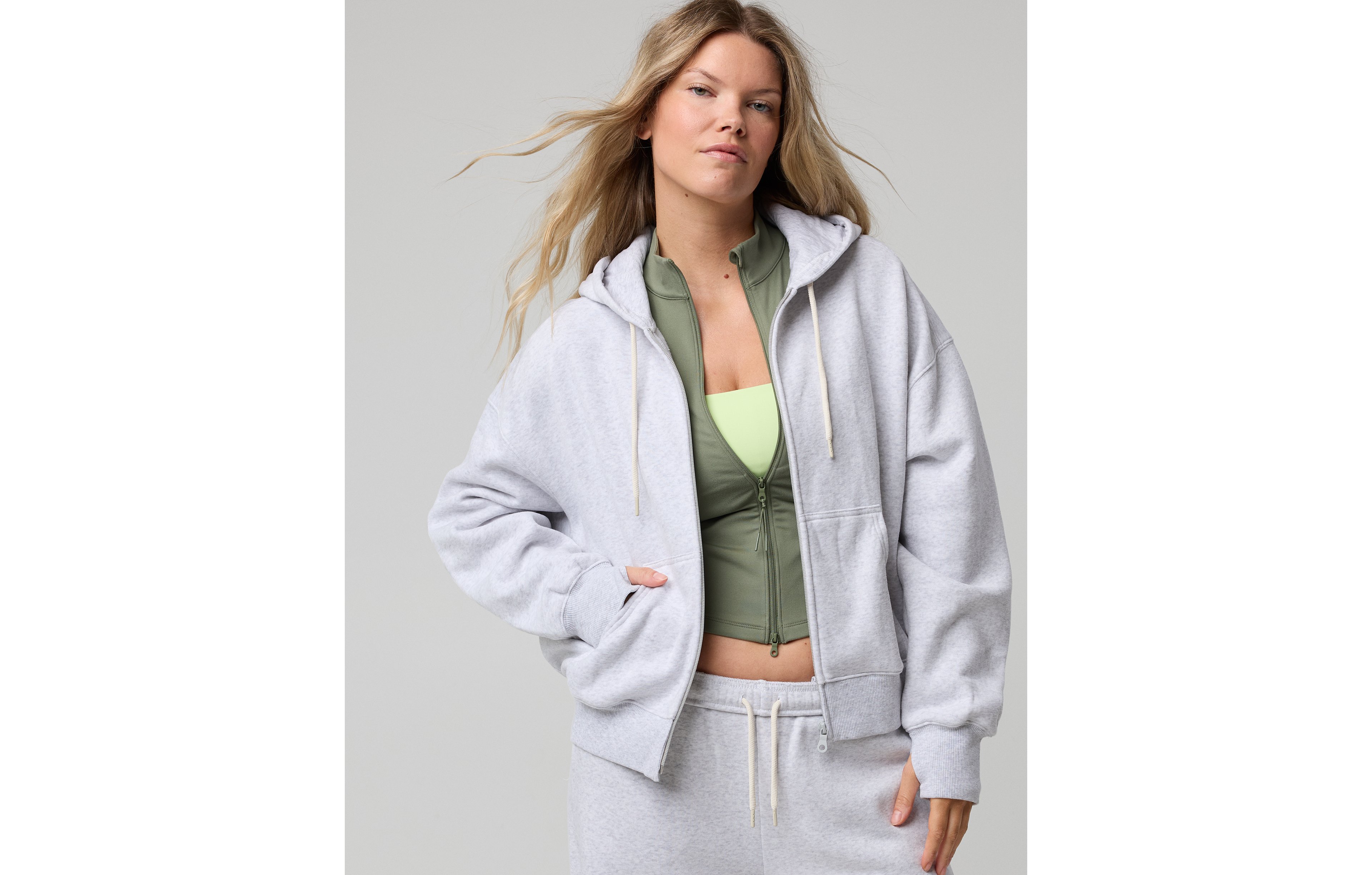OFFLINE By Aerie Cloud Fleece Classic Full Zip Sweatshirt