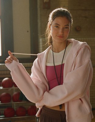OFFLINE By Aerie Cloud Fleece Classic Full Zip Sweatshirt
