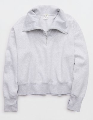 OFFLINE By Aerie Cloud Fleece Quarter Zip Sweatshirt