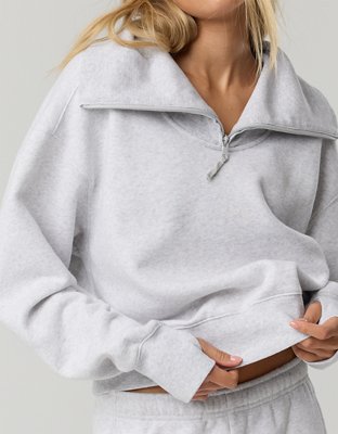 OFFLINE By Aerie Cloud Fleece Quarter Zip Sweatshirt