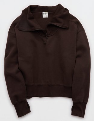 OFFLINE By Aerie Cloud Fleece Quarter Zip Sweatshirt
