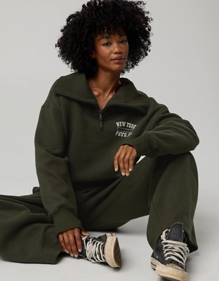 OFFLINE By Aerie Cloud Fleece Quarter Zip Sweatshirt