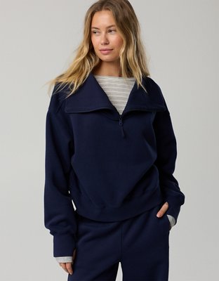OFFLINE By Aerie Cloud Fleece Quarter Zip Sweatshirt