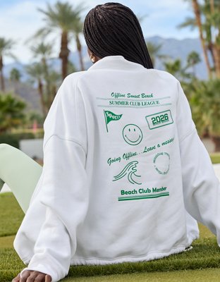 OFFLINE By Aerie | Smiley® Cloud Fleece Seamed Full Zip | OFFLINE