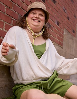 OFFLINE By Aerie Keep It 100 Terry Wrap Hoodie