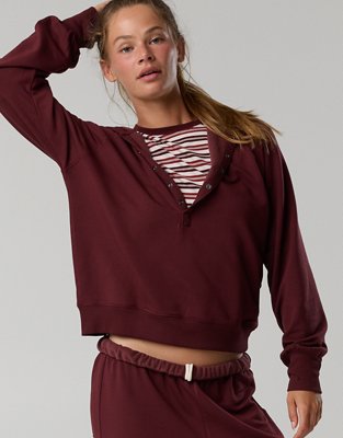 OFFLINE By Aerie OTT Henley Hoodie